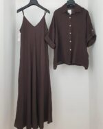 ست شومیز و سارافون مدل فلاور کد 1586 - Image 4