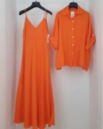 ست شومیز و سارافون مدل فلاور کد 1586 - Image 3