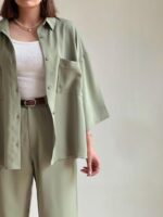 ست شومیز و شلوار مدل لیانا کد 1578 - Image 9