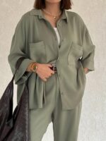 ست شومیز و شلوار مدل لیانا کد 1578 - Image 2