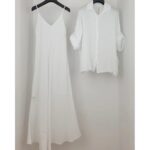 ست شومیز و سارافون مدل فلاور کد 1586