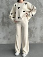 ست بافت و شلوار مدل برفا کد 6093