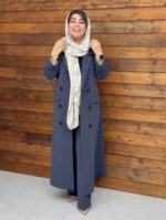 ترنچ کت بلند و شلوار نیم بگ مدل لامیا کد 6185 - Image 5