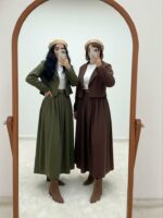 ست کت و دامن کبریتی مدل مایلین کد 6315