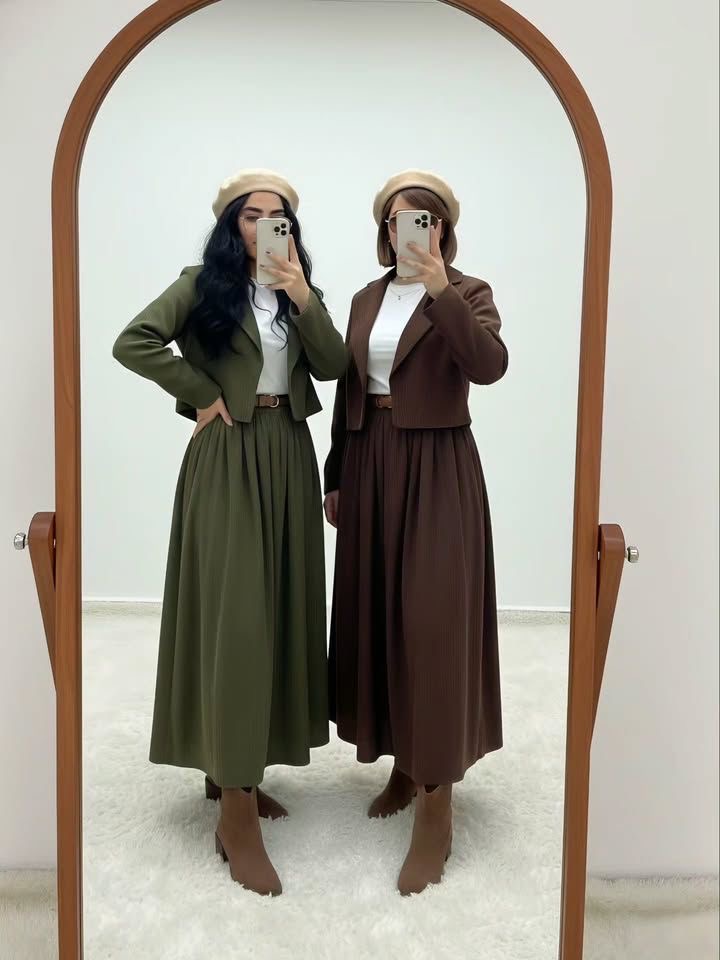 43093a3b-45d5-419c-b9b0-ff336c1b4e9a ست کت و دامن کبریتی مدل مایلین کد 6315 - Image 1