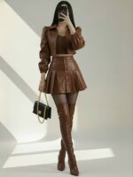 ست کت و دامن و کراپ مدل هلنا کد 6308 - Image 2