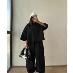 ست تیشرت و شلوار باکسی مدل روجین