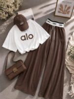 ست تیشرت و شلوار مدل alo کد 6520 - Image 5