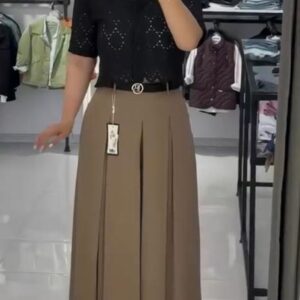 دامن شلواری پیله دار کد 6599